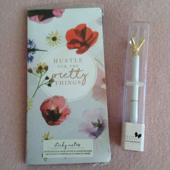 Papyrus Paper Destiny Book of Sticky Notes + Diamond Ring Pen NWT - Picture 1 of 12